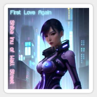 Cyberpunk Girl First Love Again Magnet